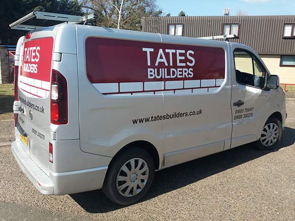 Monarch Signs Vehicle Graphics - Tates Builders