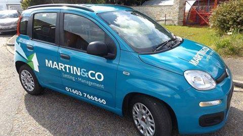 Advertising Printed wrap for Martin & Co