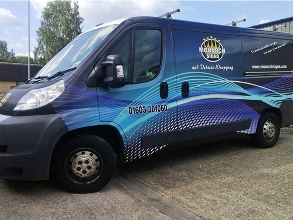 Monarch Signs van full wrap