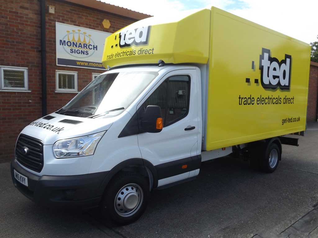 Advertising wrap for Luton Van