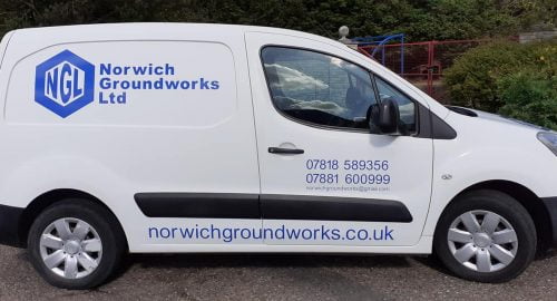 Norwich Groundworks van graphics