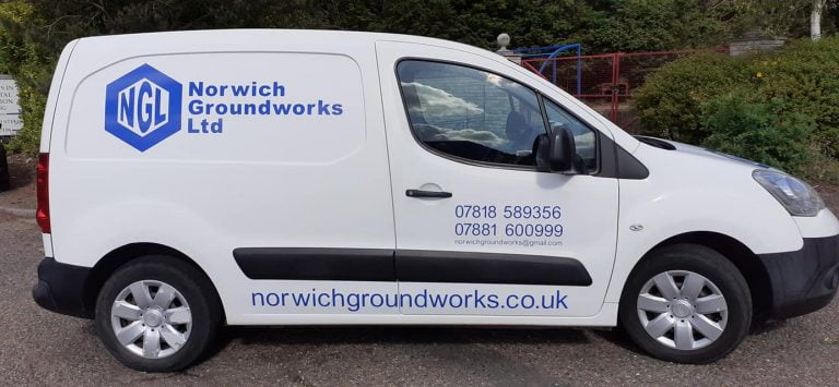 Norwich Groundworks van graphics