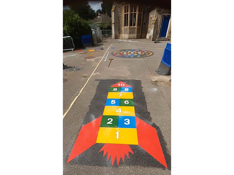 Rocket hopscotch