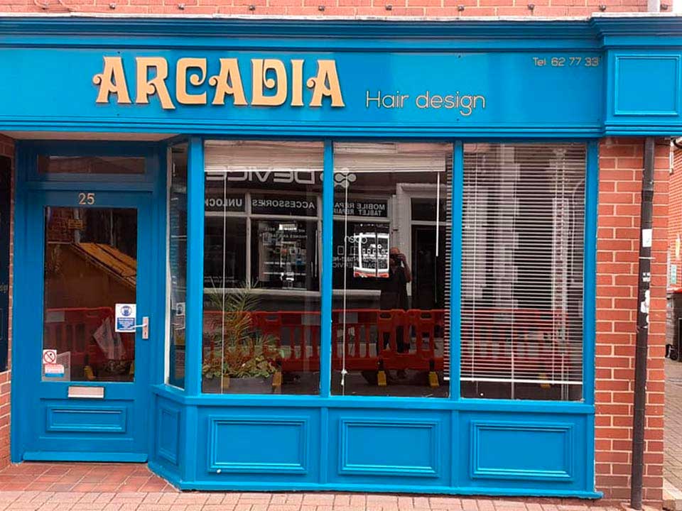 Fascia on shop called Arcade