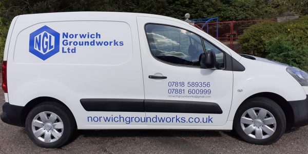Norwich Groundworks van graphics